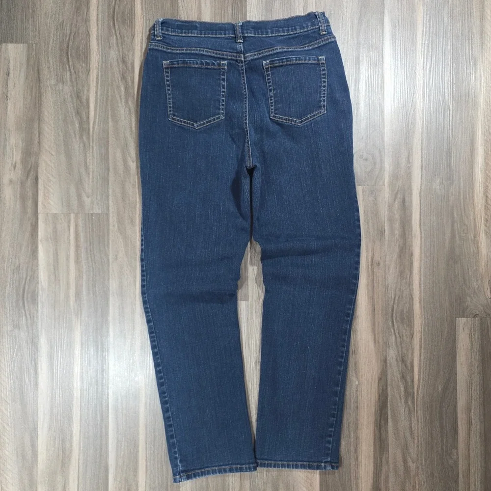 Gloria Vanderbilt‎ Amanda High Rise Tapered Jeans Dark Wash Denim Pants Womens